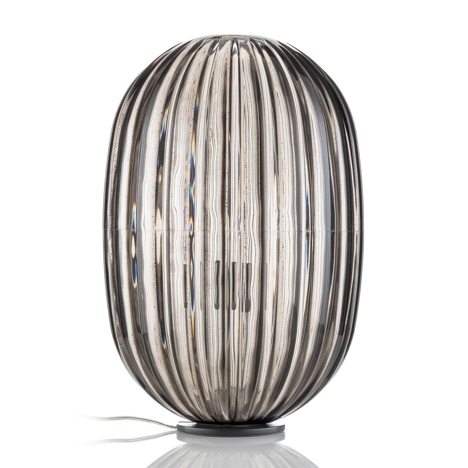 Foscarini Plass media Tischleuchte dimmbar, blau
