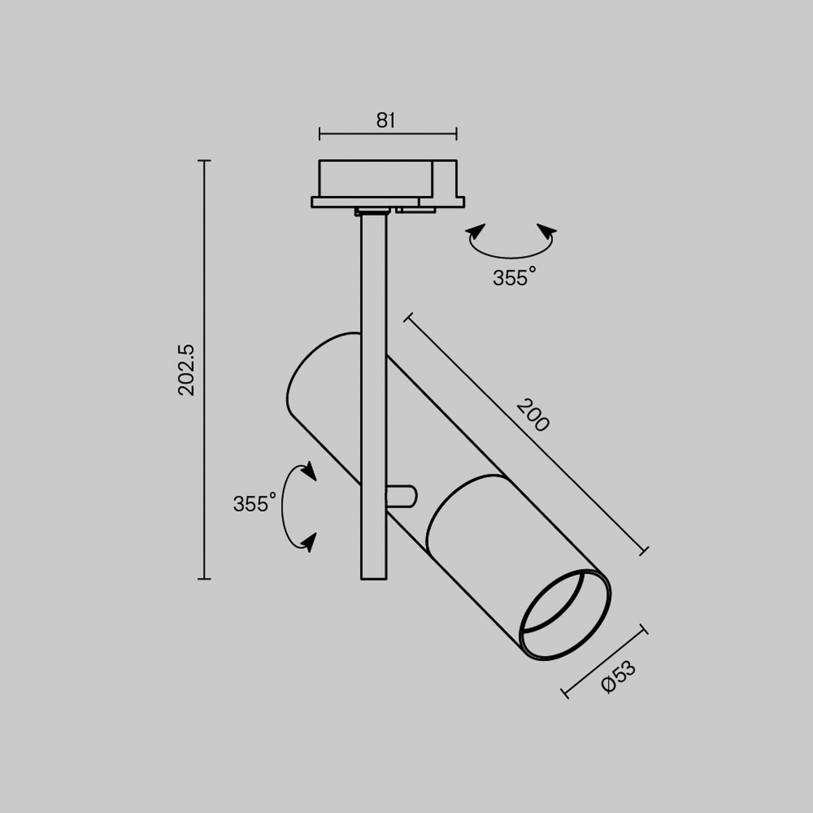 Maytoni projecteur sur rail Elti noir système Unity