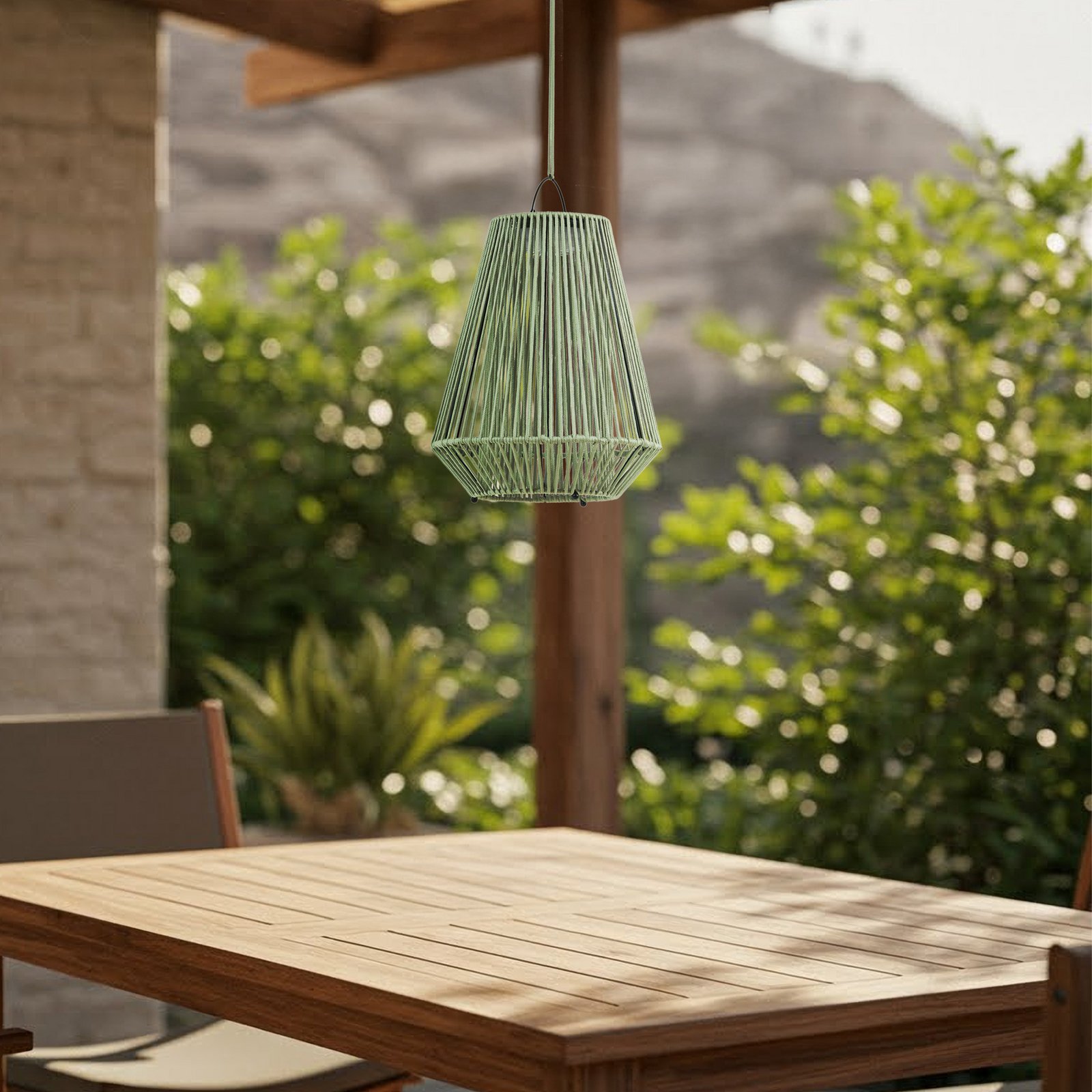 Lindby LED-Solarhängelampe Austas, grün, Ø 32 cm, USB, IP54 Lindby LED-Solarhängelampe Austas, grün, Ø 32 cm, USB, IP54