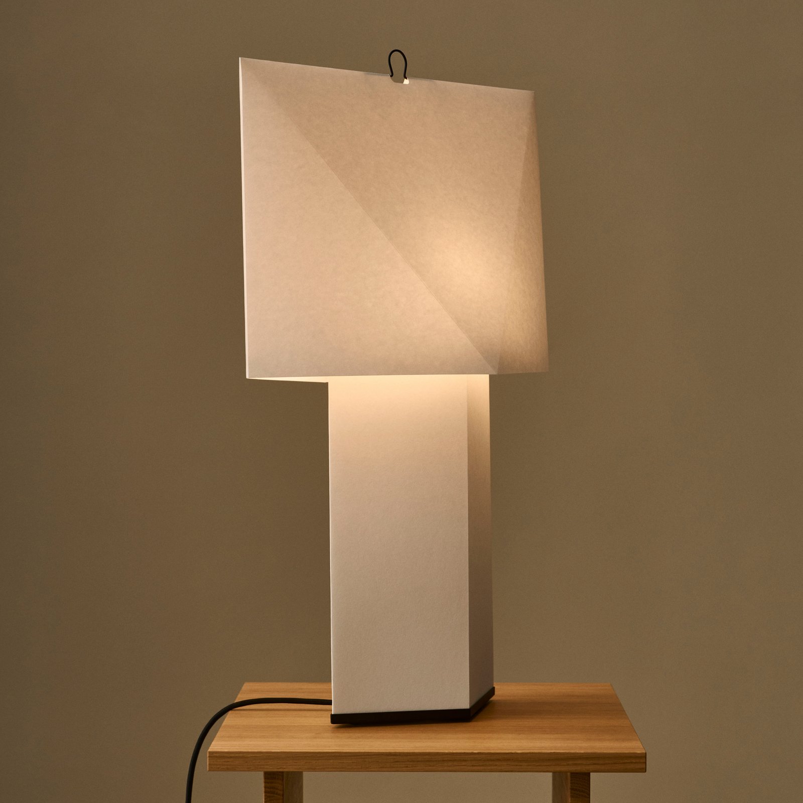 HAY Aplat table lamp, height 66 cm, white, tissue paper, E27