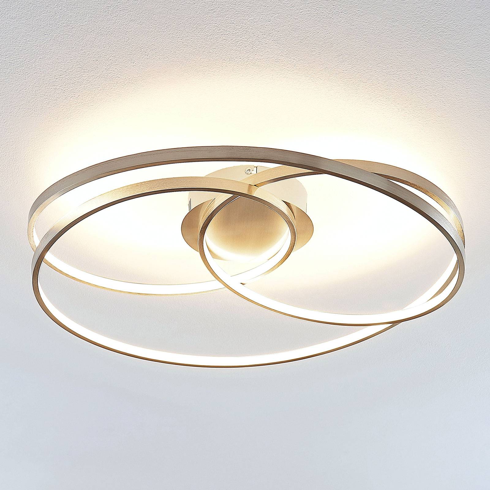 Lindby Joline taklampa LED satin nickel