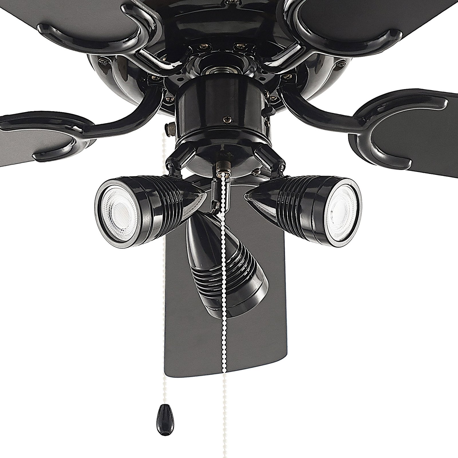 Lucande Deckenventilator mit Licht Anariki, leise, schwarz
