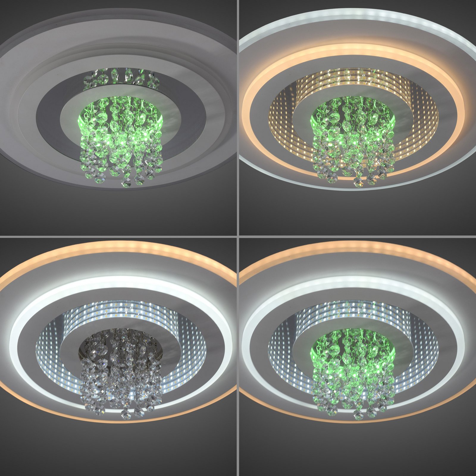 JUST LIGHT. LED plafondlamp Tolago RGB, CCT, wit, afstandsbediening