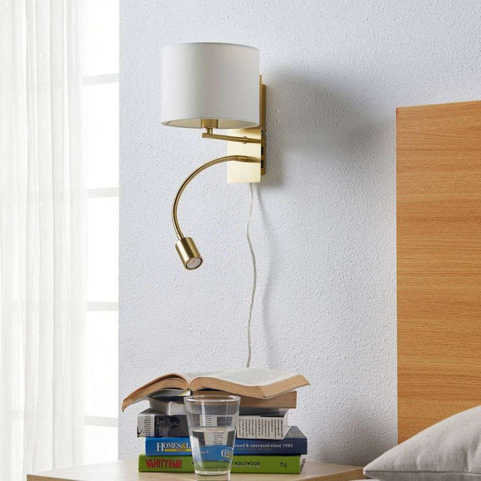 Florens Aplică de Perete White/Brass - Lindby