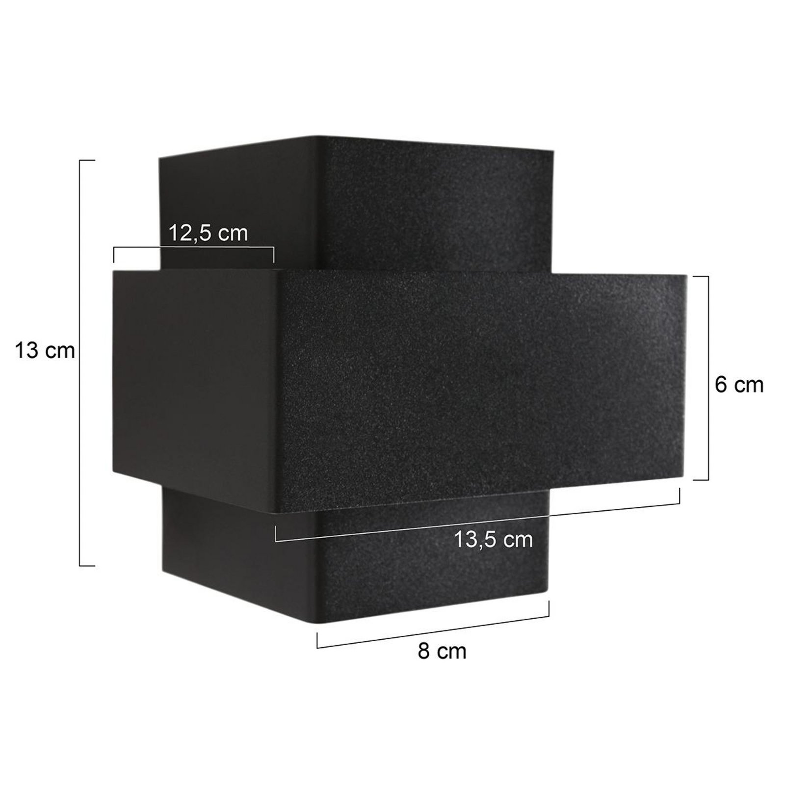 LED wall light Muro 3367, black, up/down, G9, 2,700 K