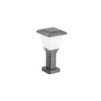 Lena pillar light, 30 cm, dark grey, metal, E27, IP65