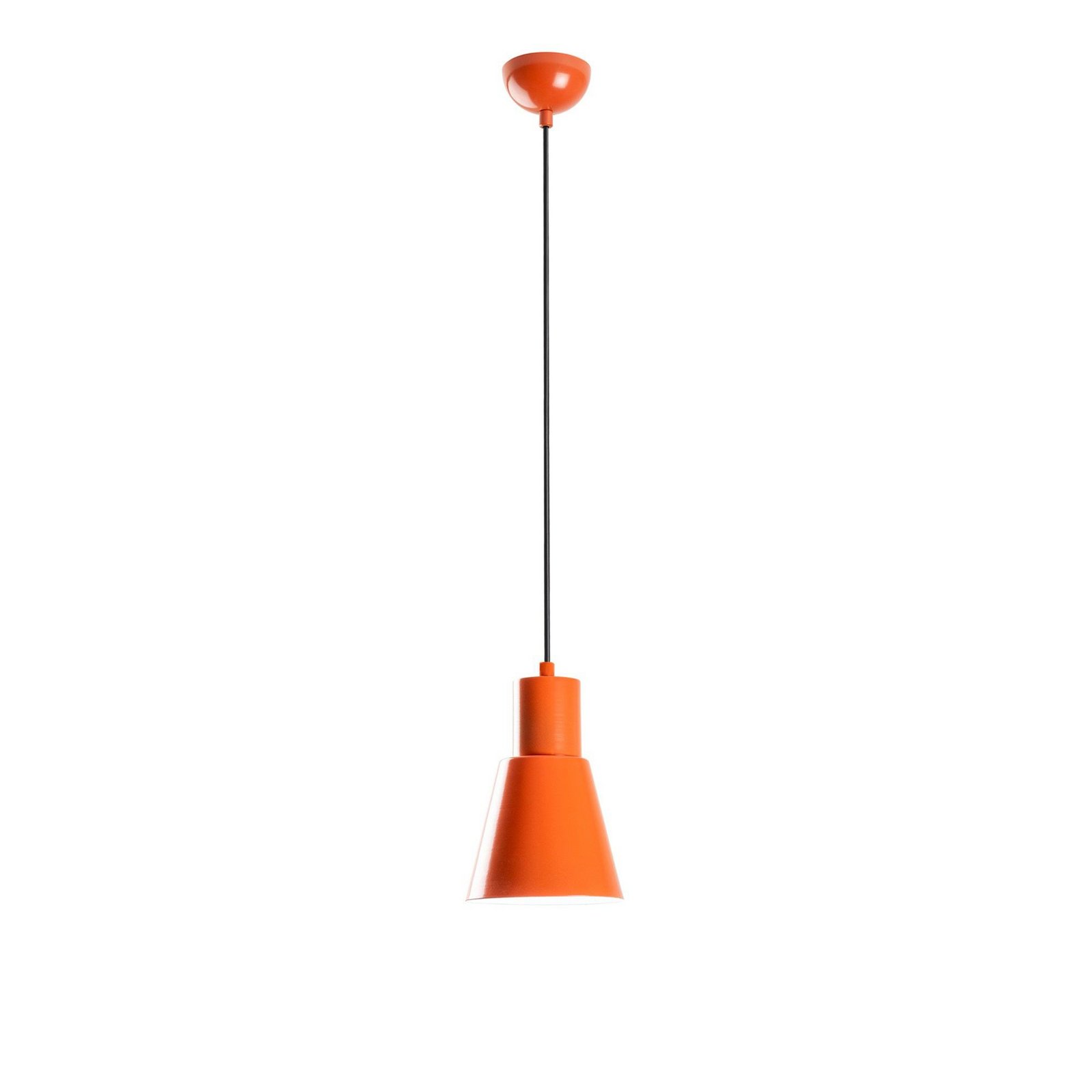 Konikkem pendant light, orange, metal, Ø 14 cm, E27