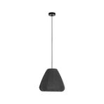 Lámpara colgante Barlaston, Ø 35 cm, negro/gris, metal, tela