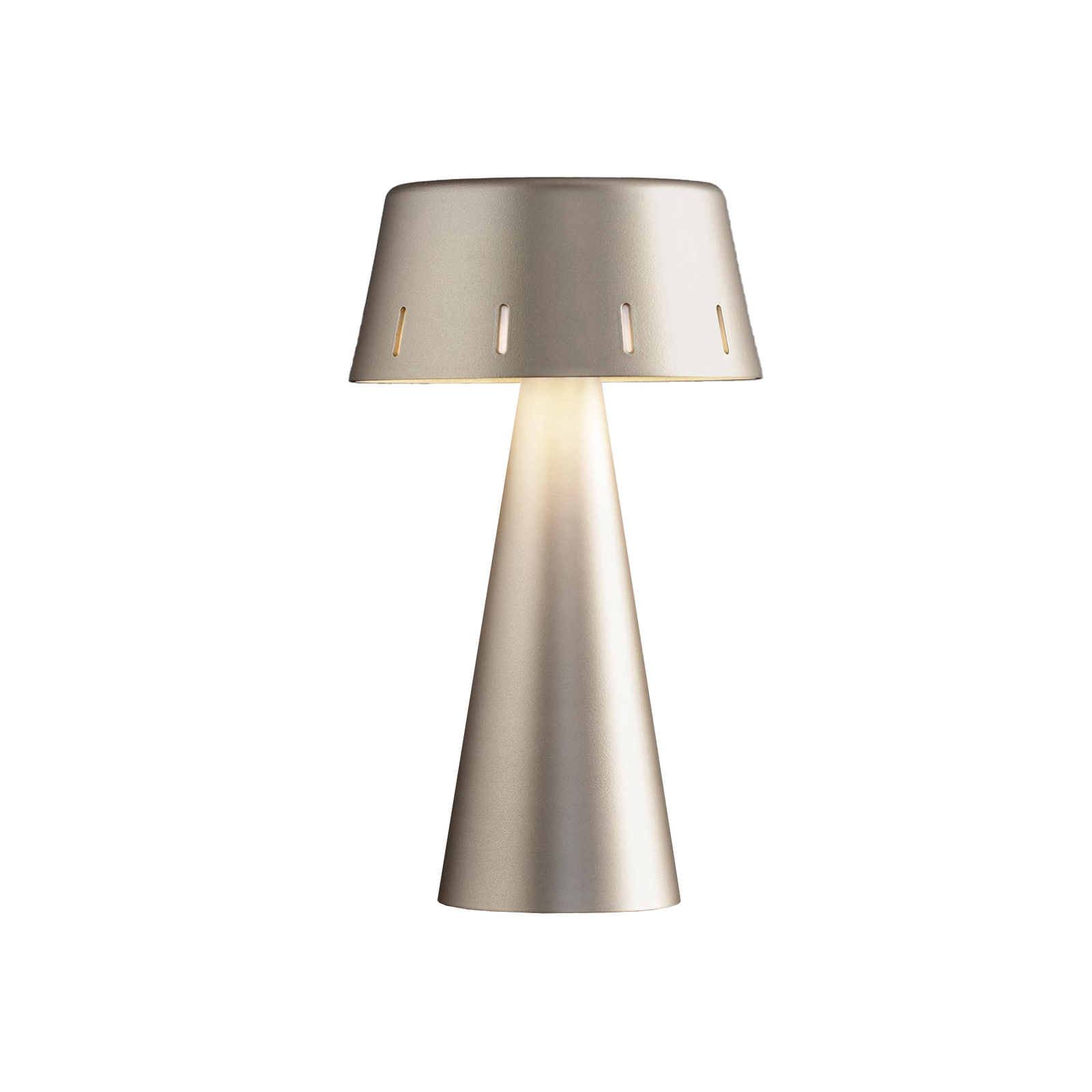 OLEV Makà LED table lamp with rechargeable battery, titanium