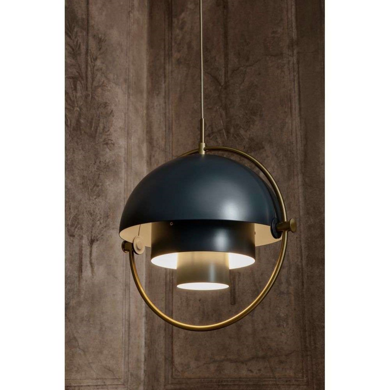 Multi-Lite Lustră Pendul Ø36 Brass/Midnight Blue - GUBI