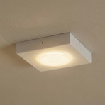 Plafonieră Hero, albă, 12 x 12 cm, metal, GX53