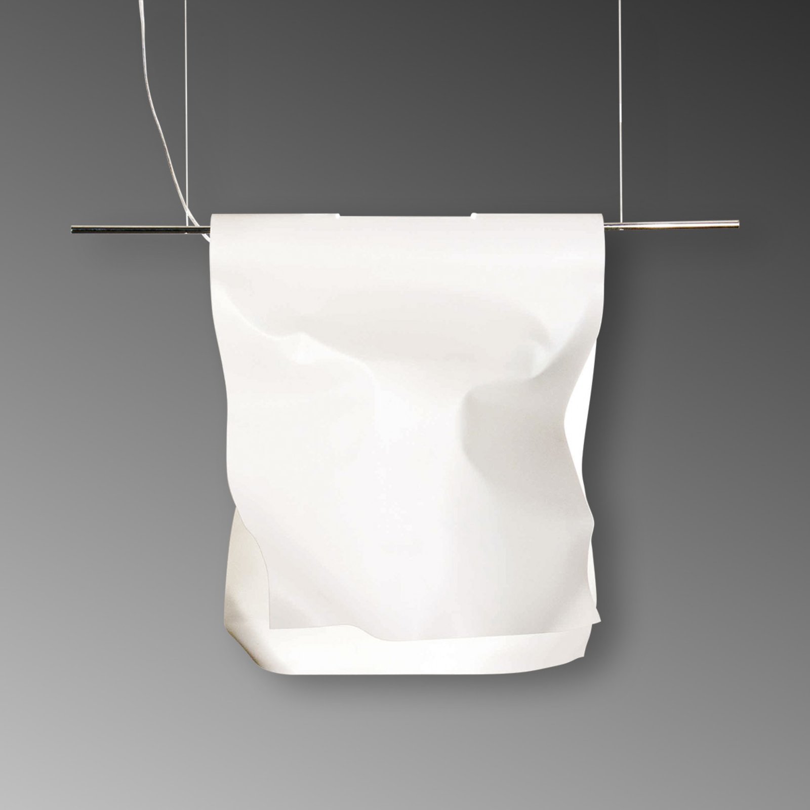 Hvid hængelampe Stendimi, 40 cm