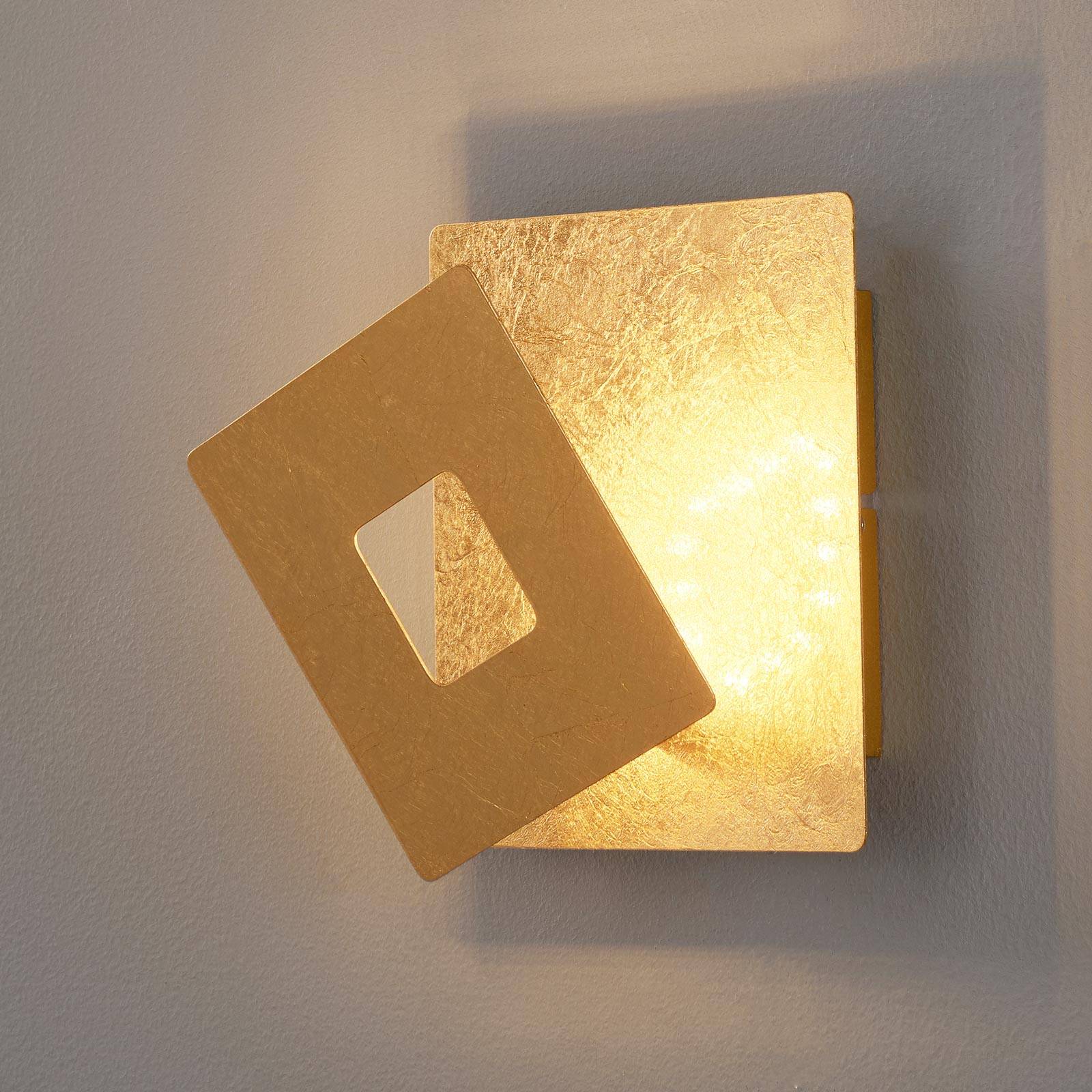 LED-Wandleuchte Ennis in Blattgoldoptik