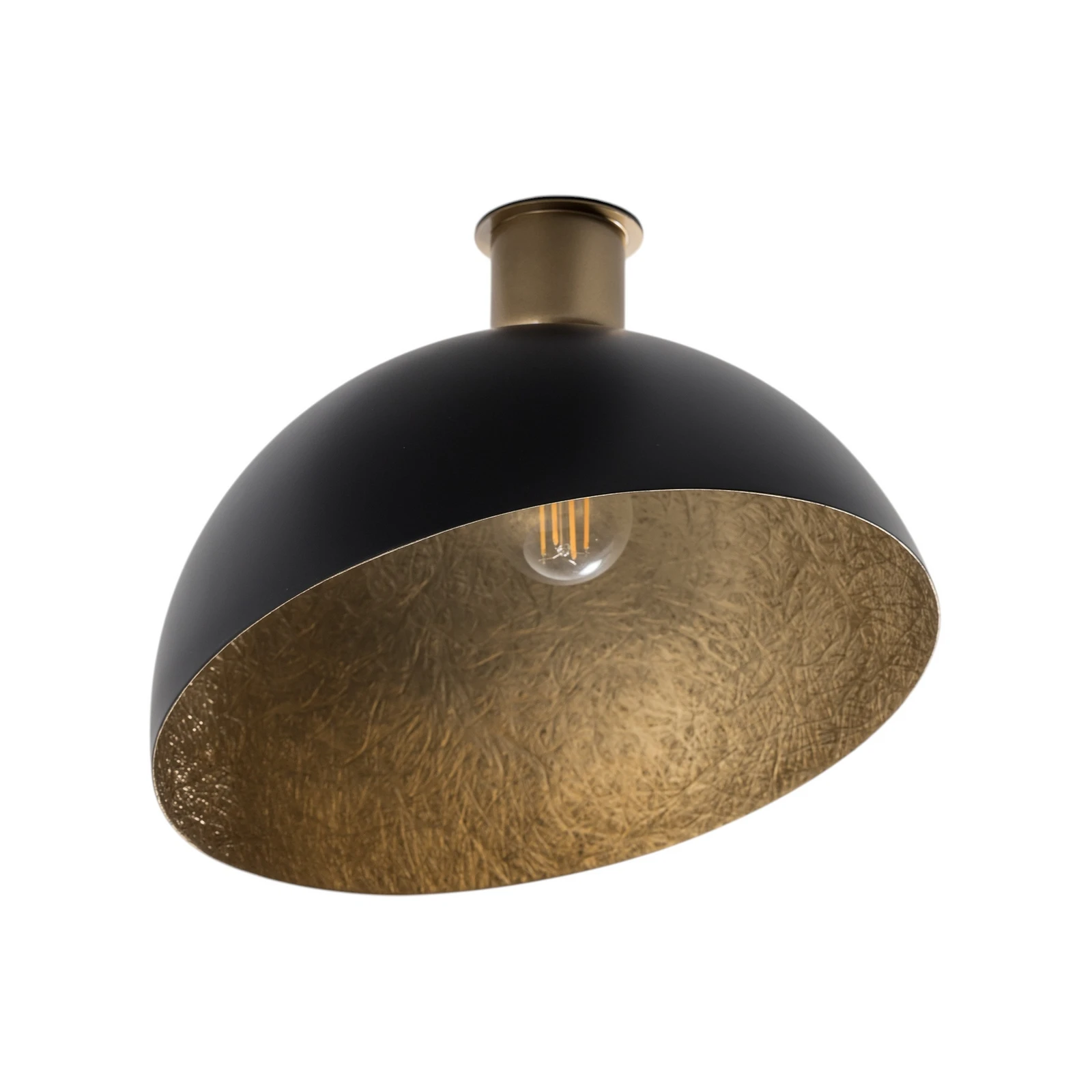 Plafondlamp Sfera, Ø 35 cm, zwart/goud
