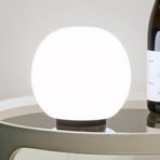 Lampa stołowa Casablanca Acai, biało-czarna, szkło, średnica 16 cm, E27