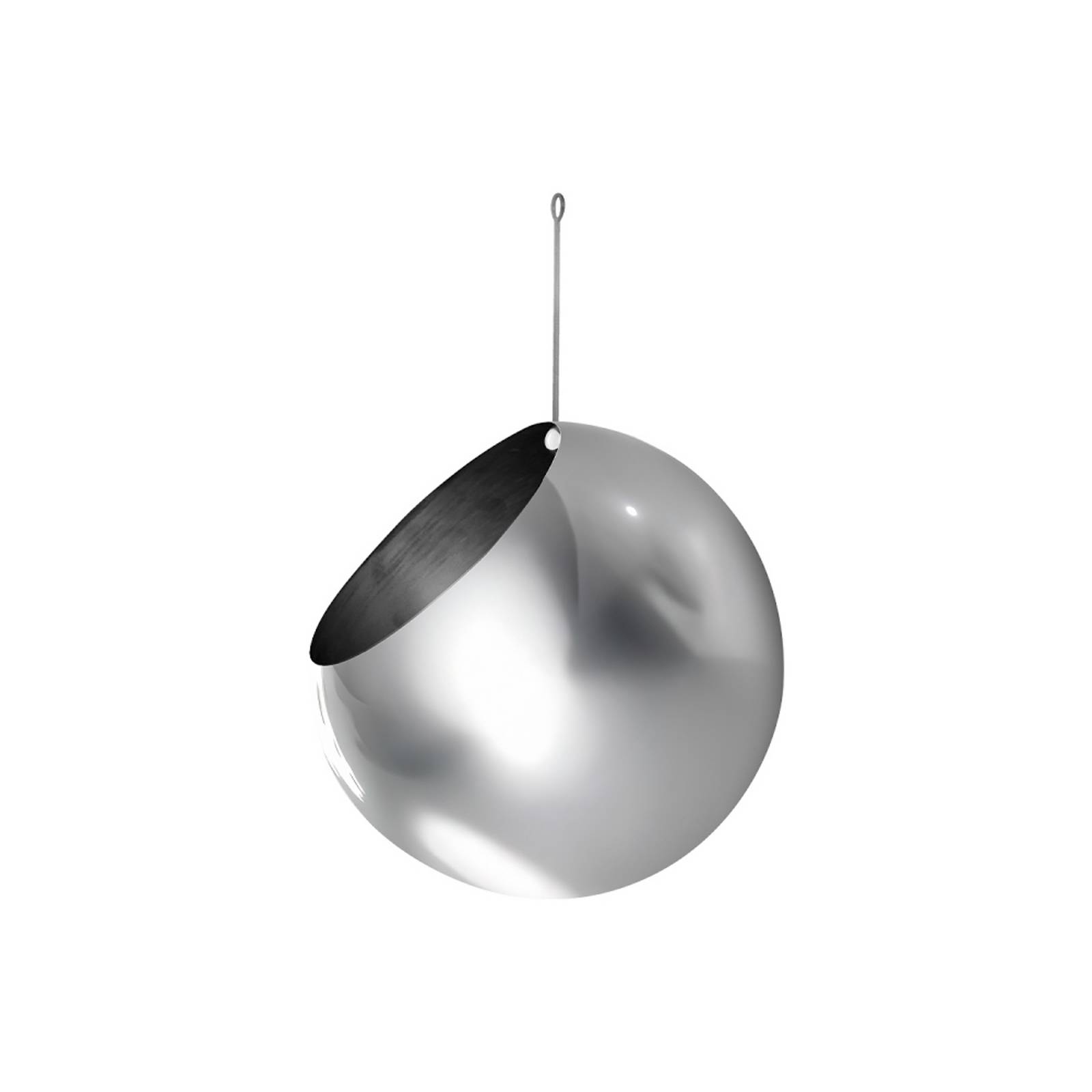 AYTM Blumentopf Globe, hängend, Ø 17 cm, silber, Edelstahl günstig online kaufen