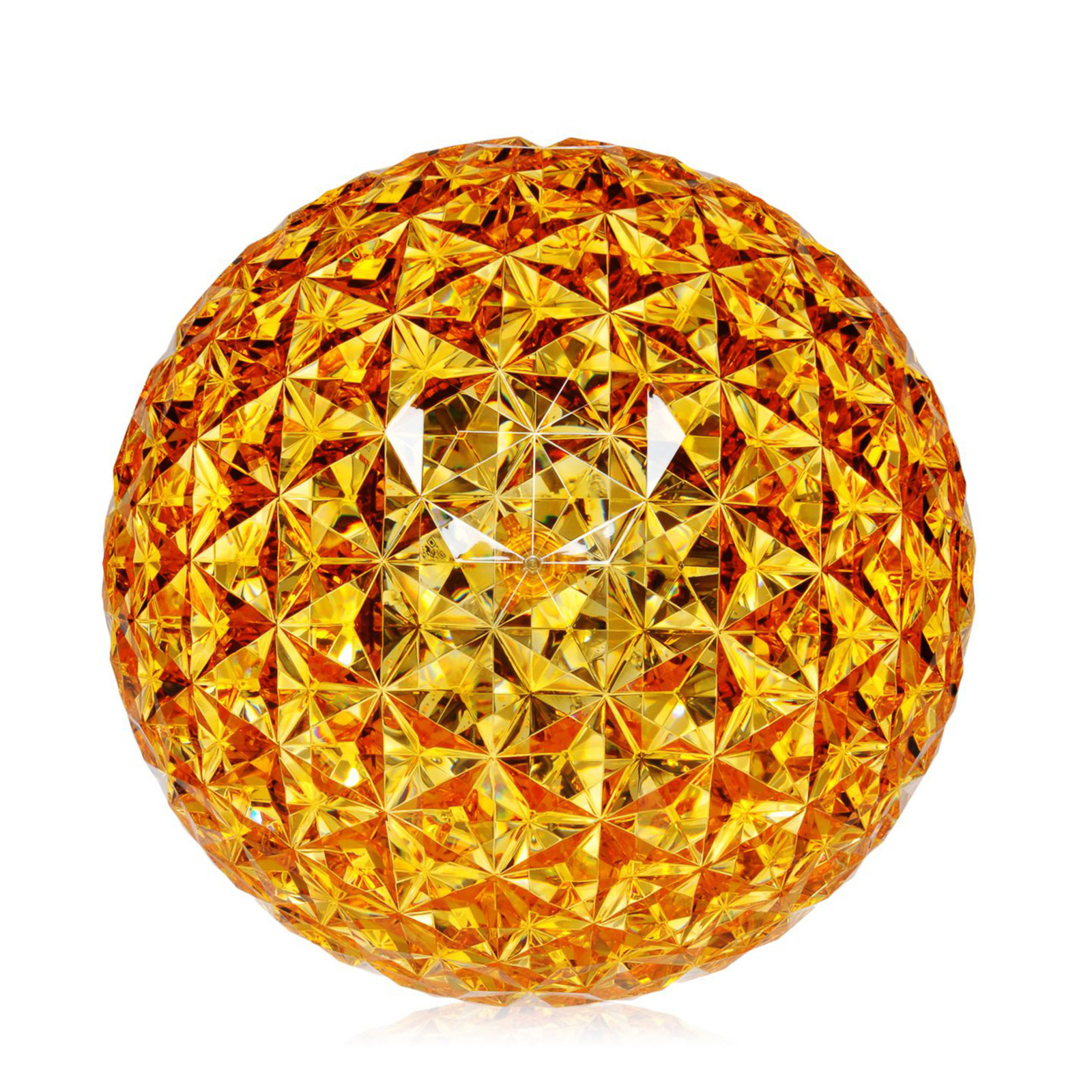 Kartell Planet LED-Tischleuchte Kugel, gelb