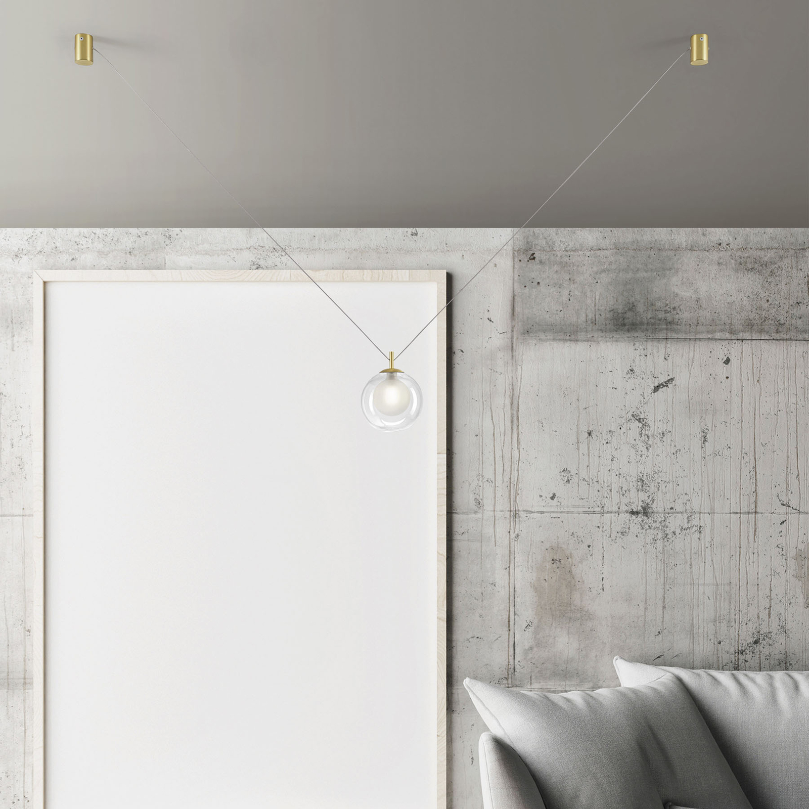 Aladino pendant light with variable suspension system 1-bulb