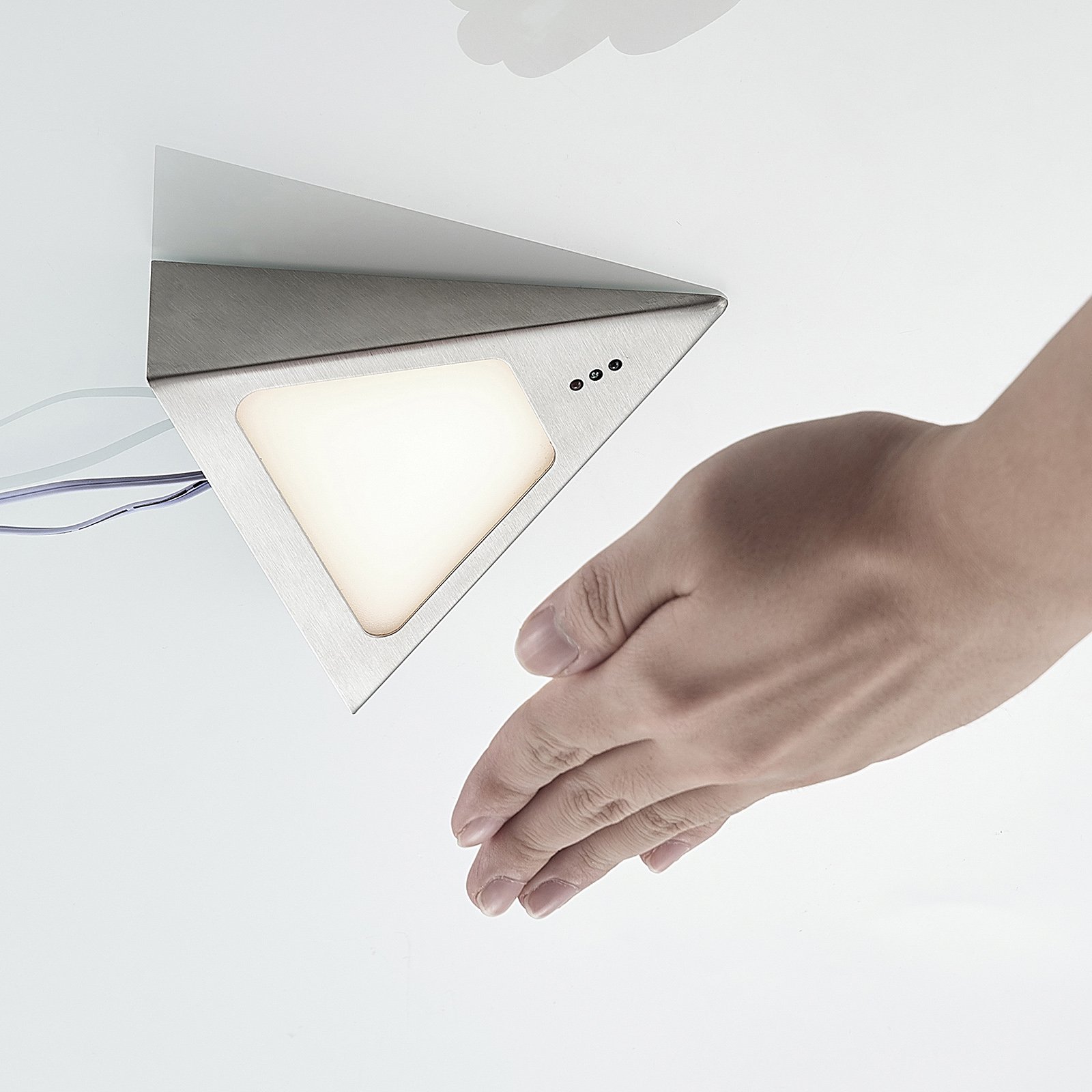 Prios Odia-LED-kaapinalusvalo, teräs, 5-lamppuinen