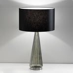 Lampe table Costa Rica abat-jour noir, pied gris