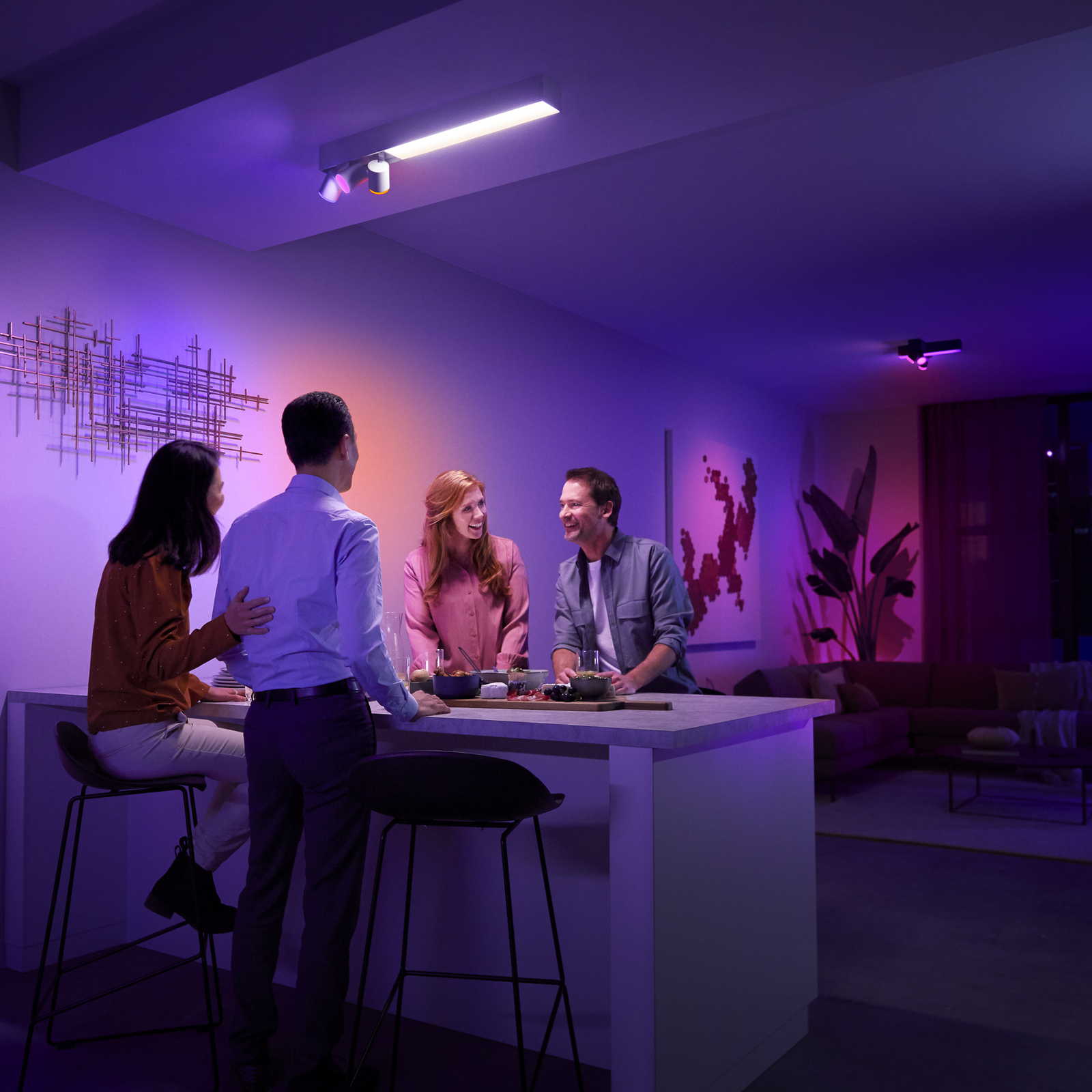 Philips Hue Centris LED-kattovalaisin, valkoinen, 3 valoa, RGB CCT