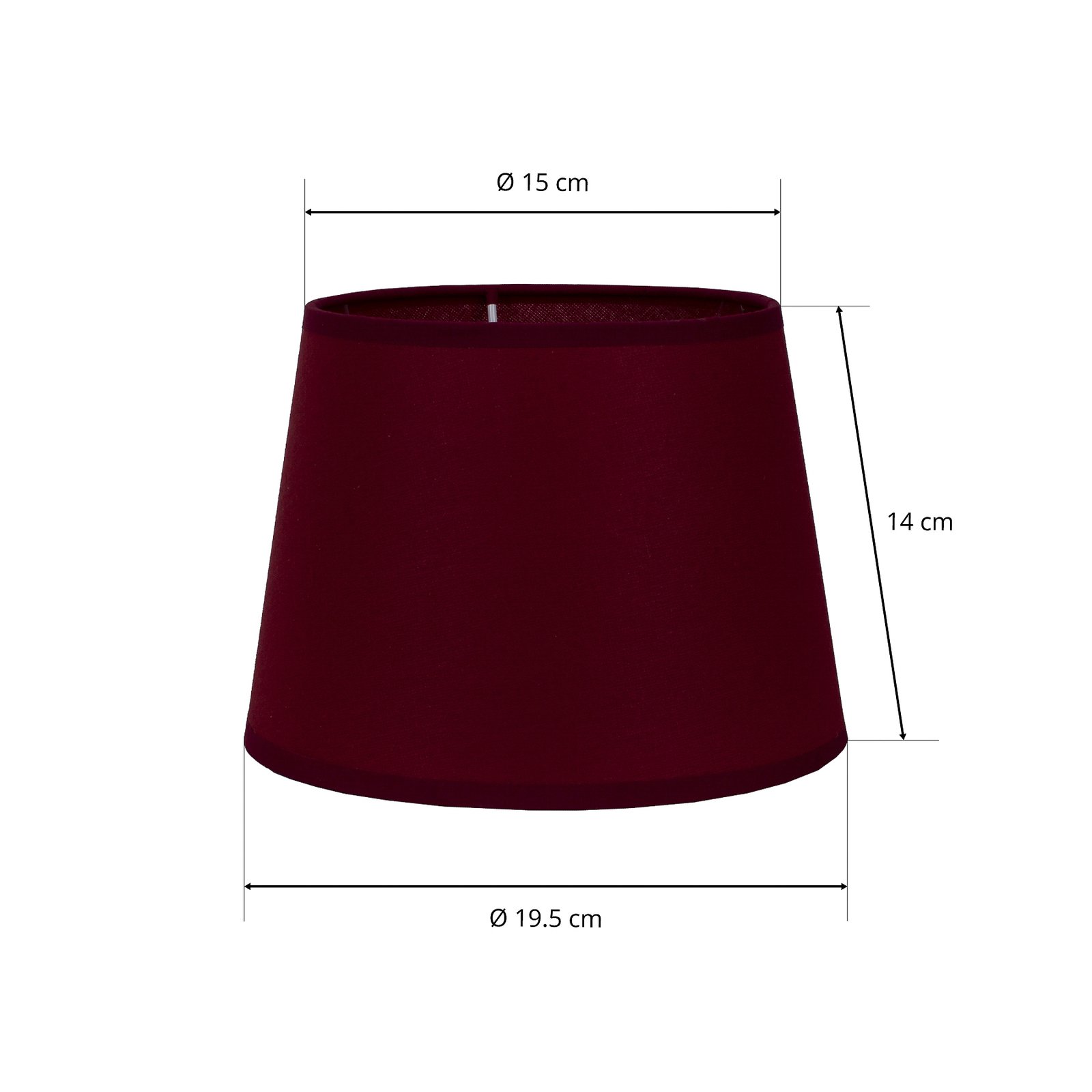 Classic S lampshade, burgundy red