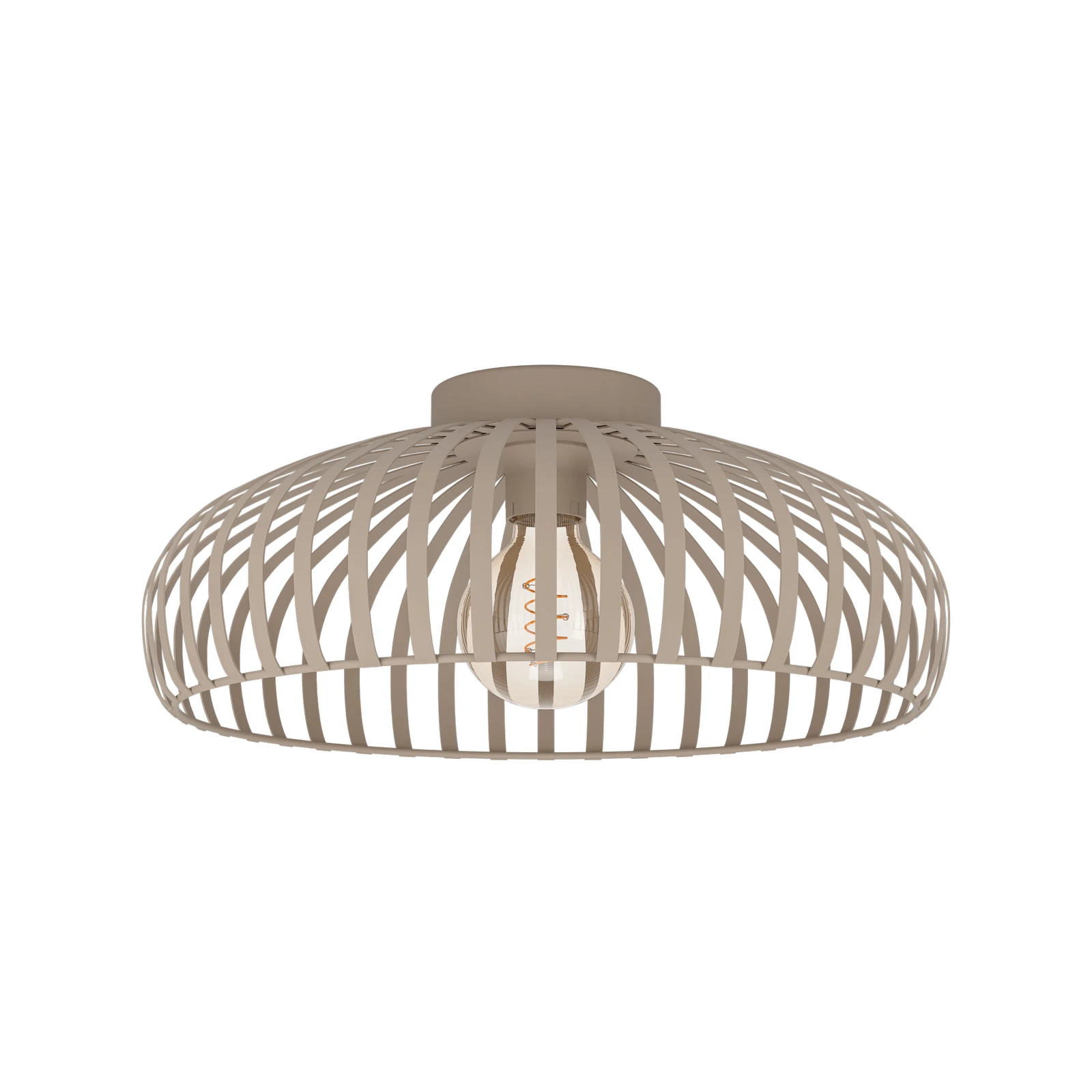 Plafón Mogano 3, beige, Ø 43 cm, metal, E27