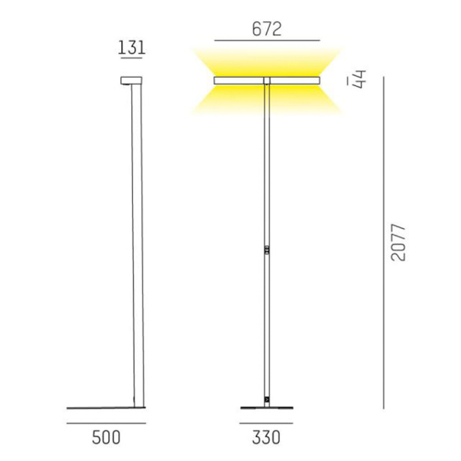 Molto Luce Concept Double F vloerlamp dimbaar wit
