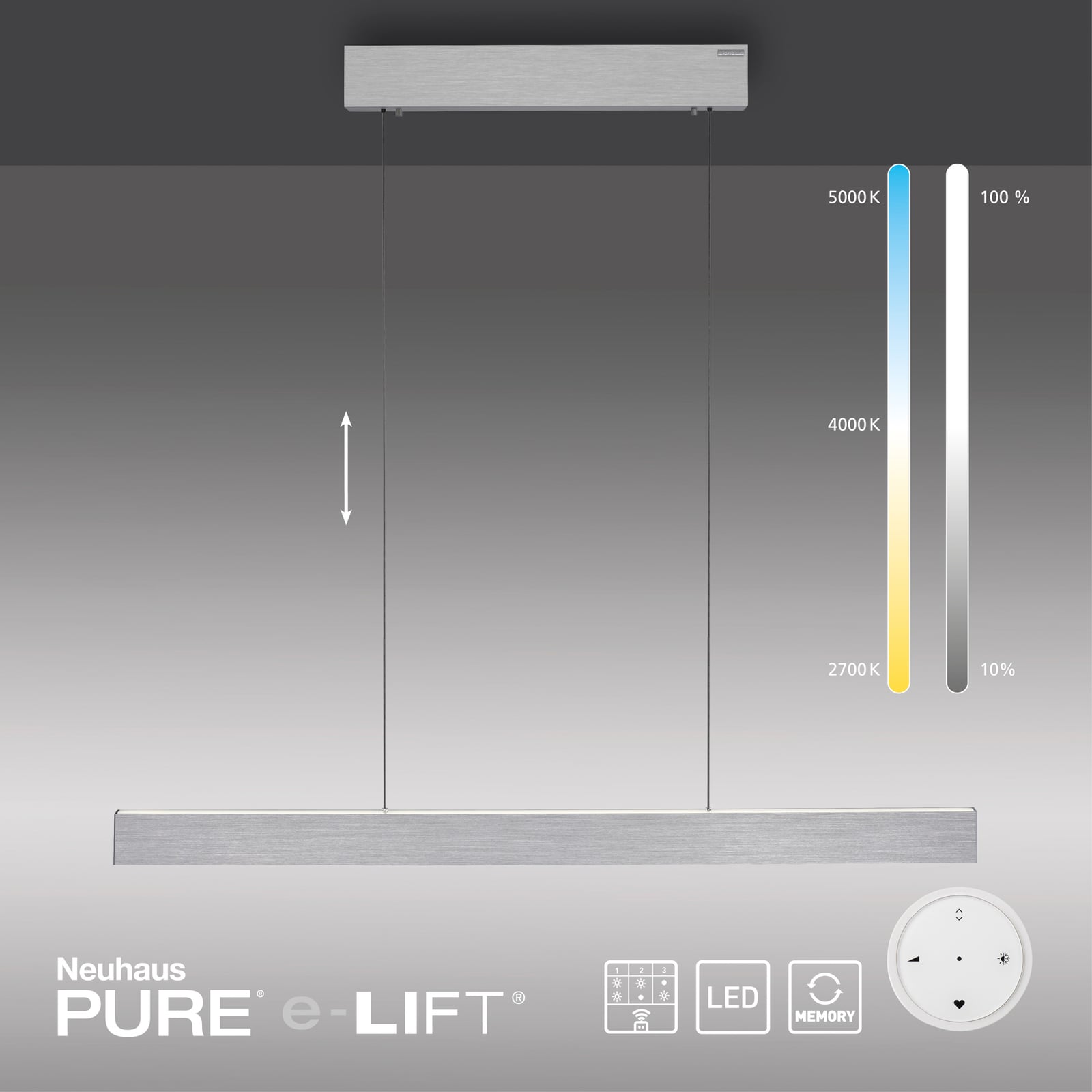 Suspension LED E-Motion, diamond, CCT - PURE Suspension LED E-Motion, diamond, CCT - PURE