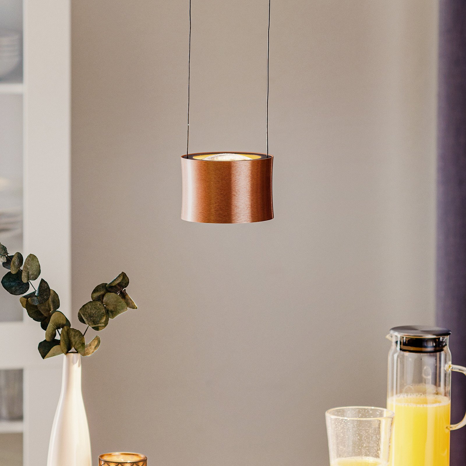 BANKAMP Impulse suspendată LED 1 bec auriu-rosé - Camera de zi / sufragerie - modern - aur roz negru - Metal