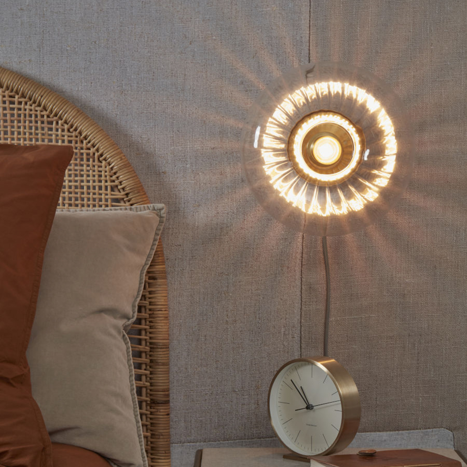 It’s about RoMi Brussels wall light gold/clear