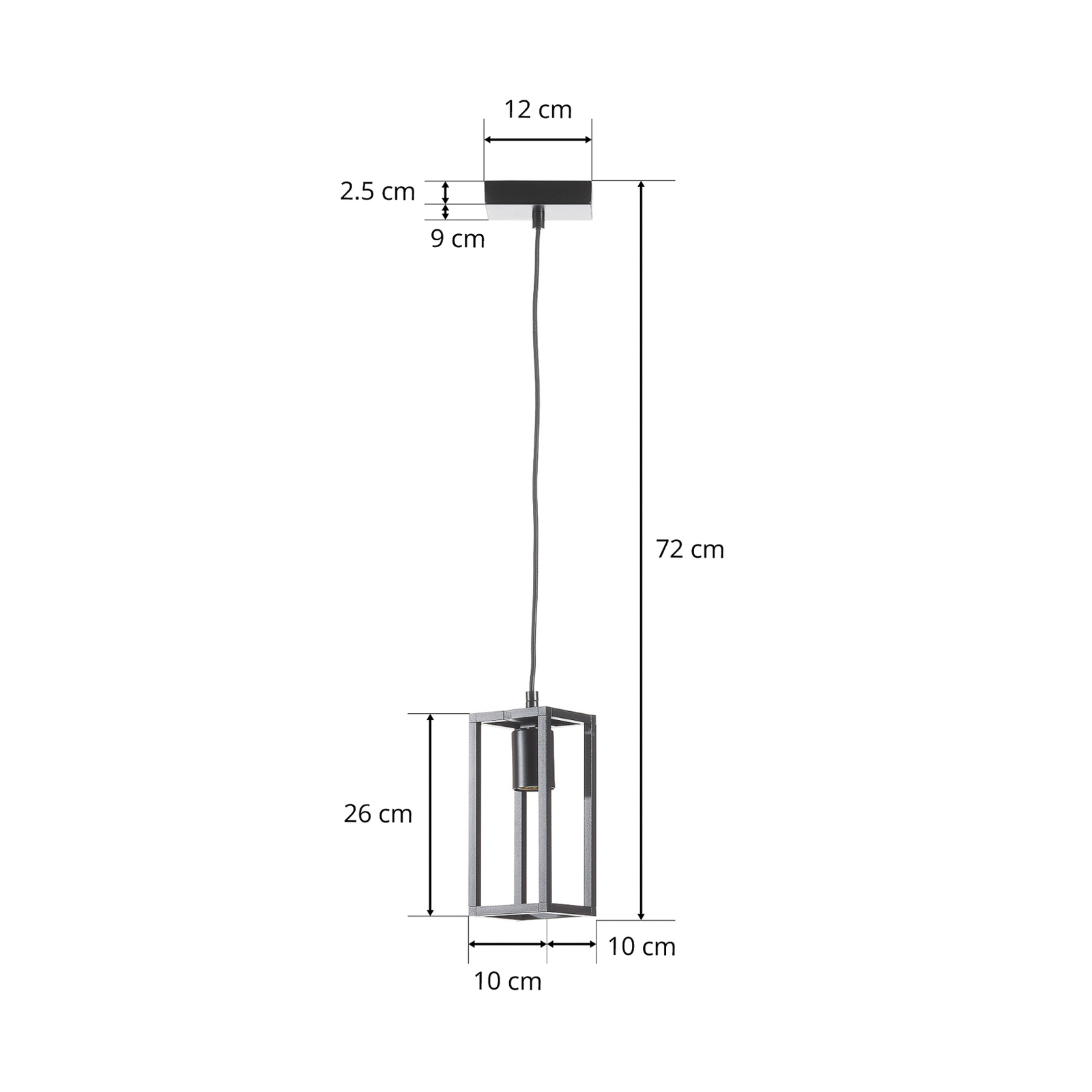 Závěsné světlo Cubic³ 3393 černá