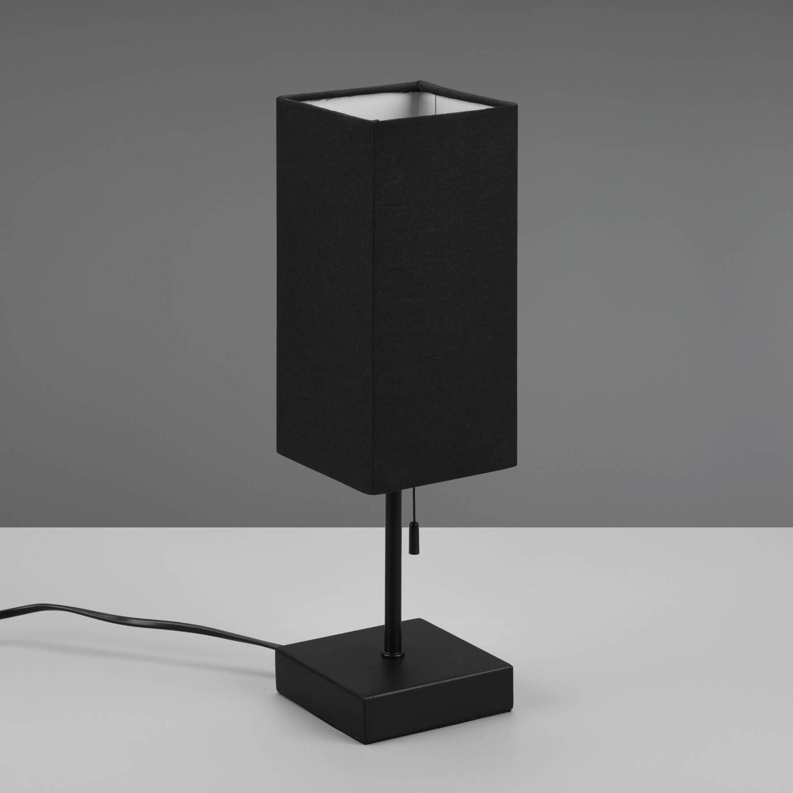 Reality Leuchten Ole table lamp with USB port, black/black