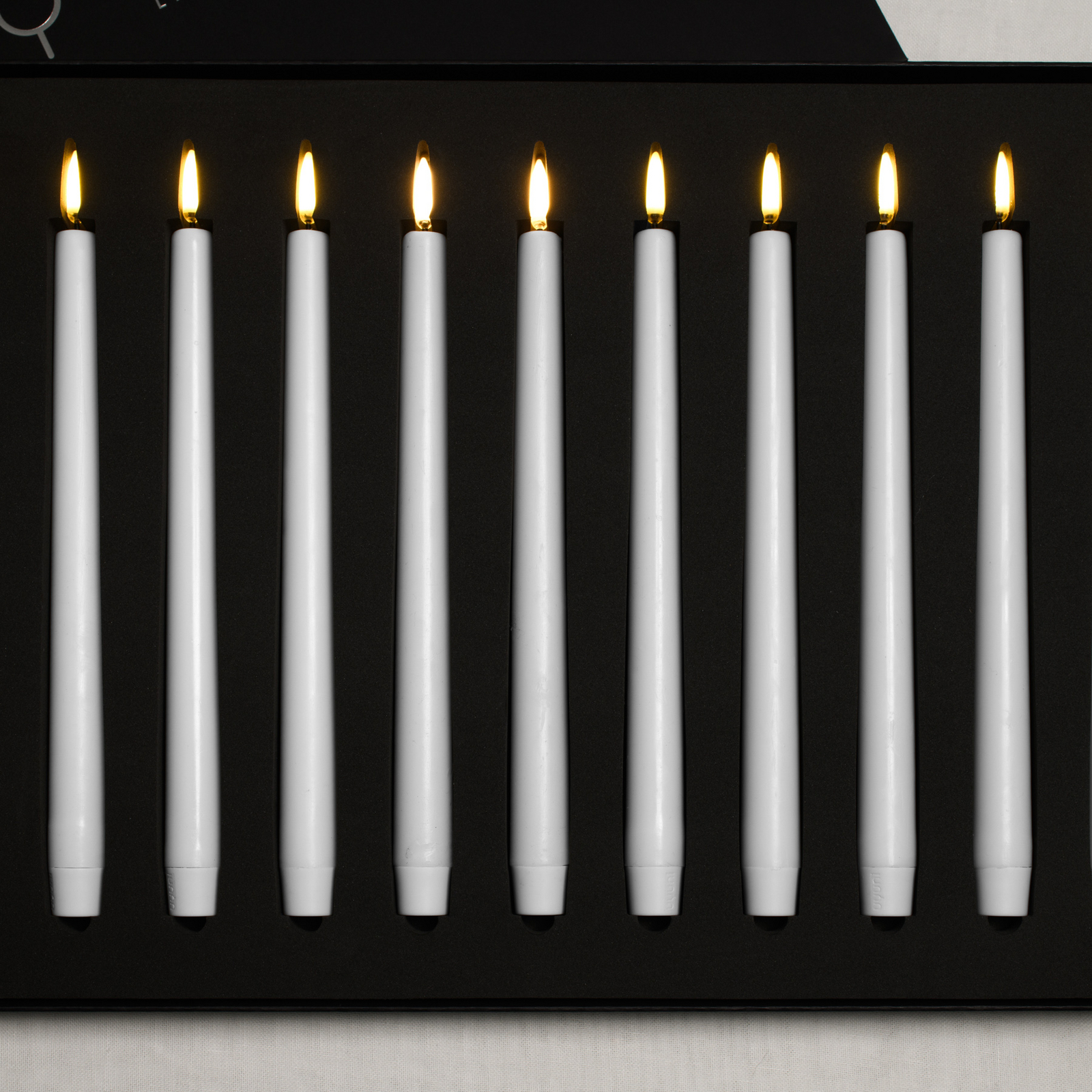 TAPER LED-kaars, set van 2, wit, hoogte 25 cm - Uyuni Lighting