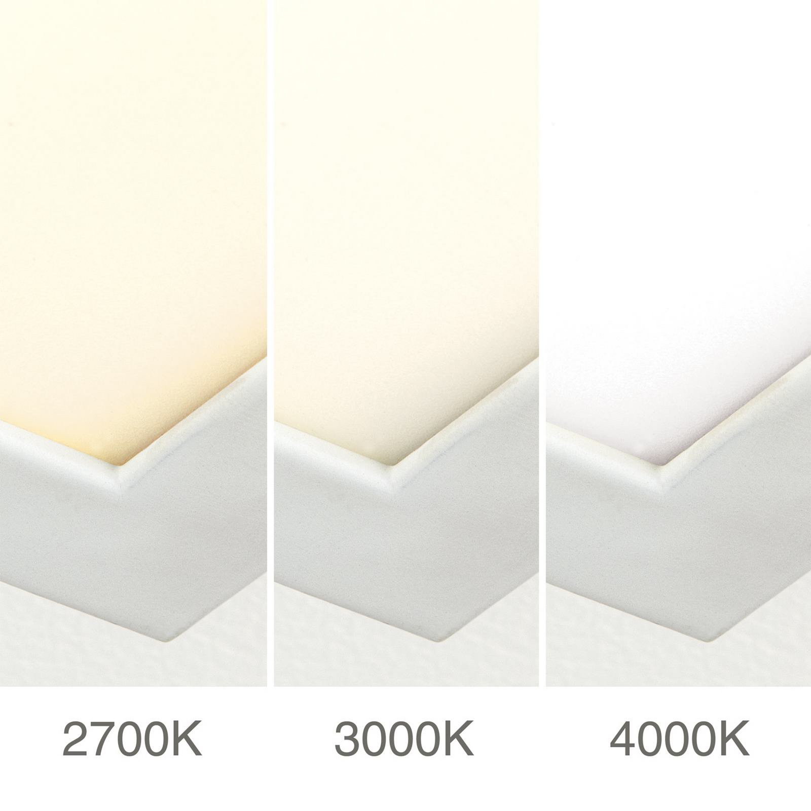 LED ceiling lamp Disc, white, length 115 cm, CCT, metal