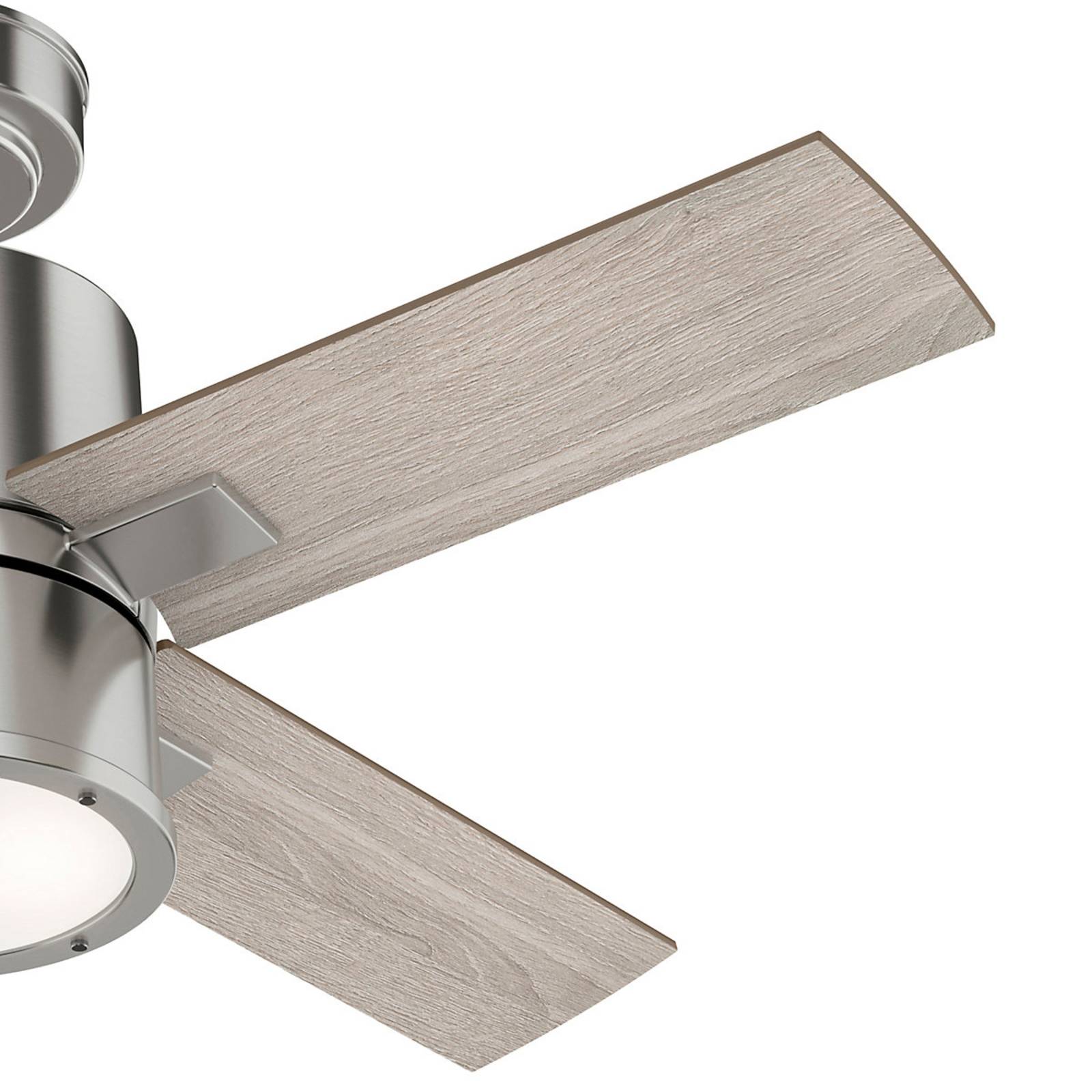 Hunter Beck ventilateur avec lumière, chêne/nickel