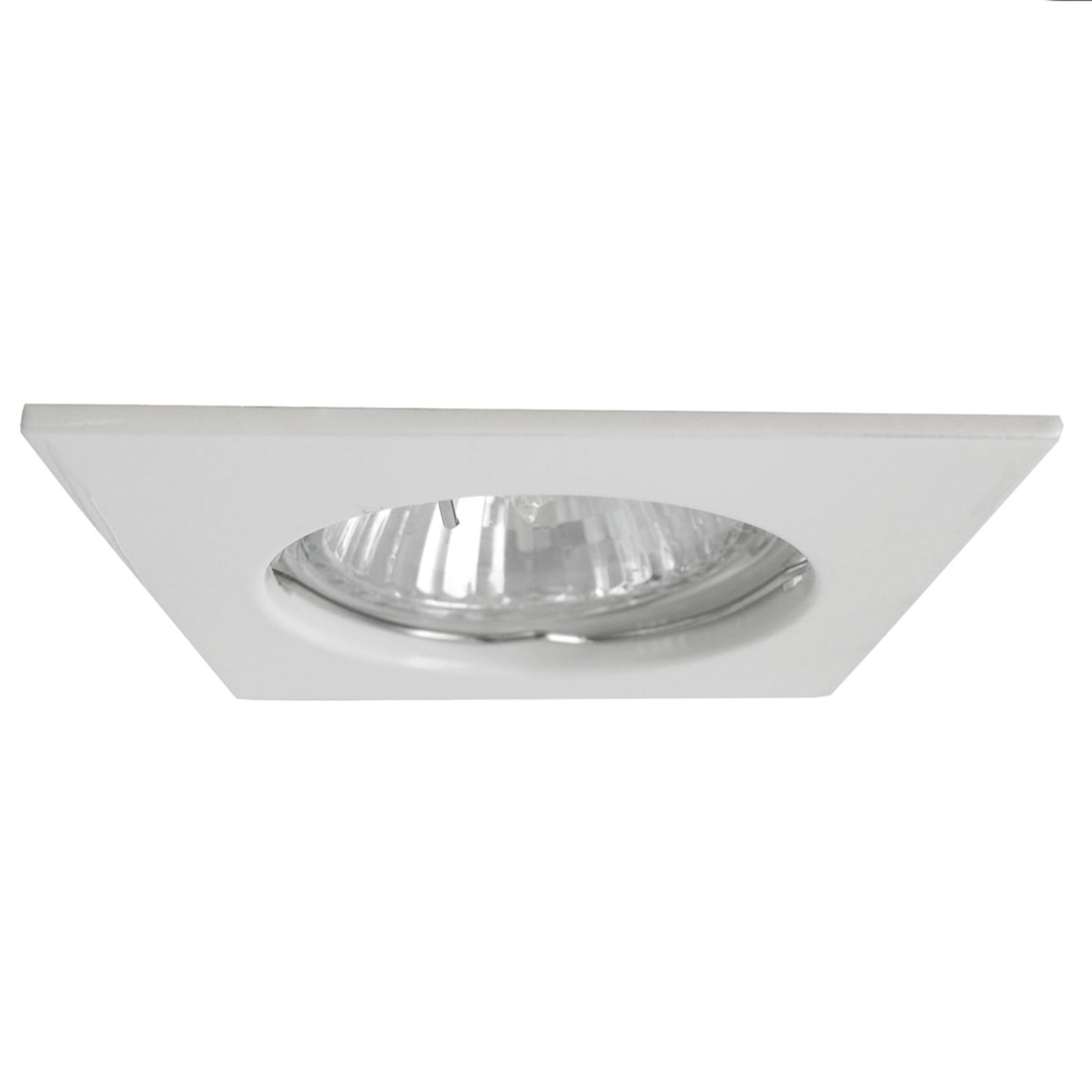 Pamalux Kar high-voltage downlight, white, for Living / Dining Room, aluminium, GU10, 50 W, energy efficiency: A++, L: 7.5 cm, W: 7.5 cm, H: 7.8 cm