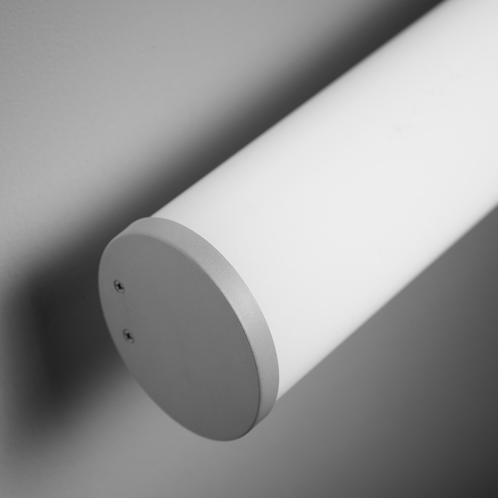 Aplique de pared LED Pirgos, 100 cm de ancho, blanco, plástico