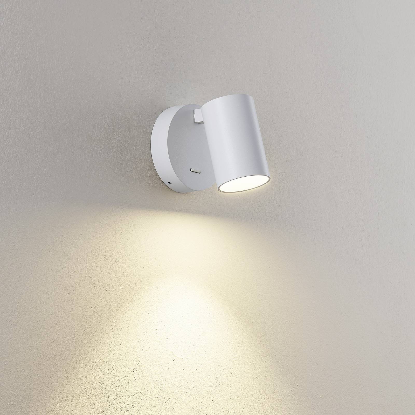 Wandstrahler CAN TILT, weiß, Ø 10 cm, Metall, Schalter, GU10 günstig online kaufen