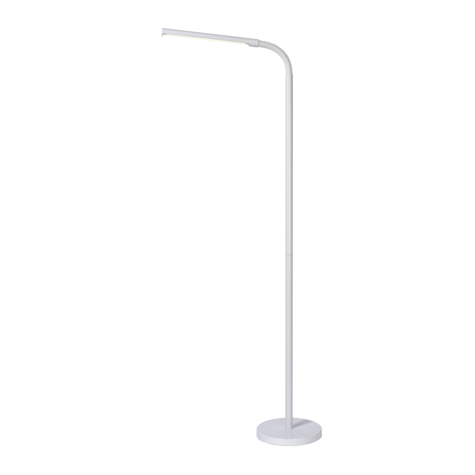 LED-Stehleuchte Gilly, weiß, flexibel, Metall, Höhe 153 cm