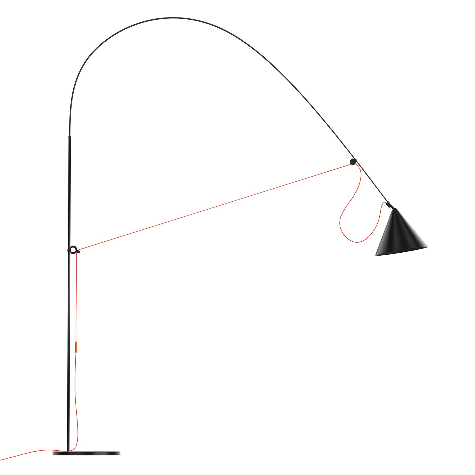midgard AYNO XL LED-Stehlampe Höhe 290cm neigbar