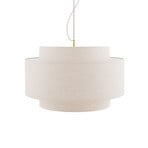 Noah Bouclé pendant light, Ø 70 cm, beige fabric – Globen Lighting