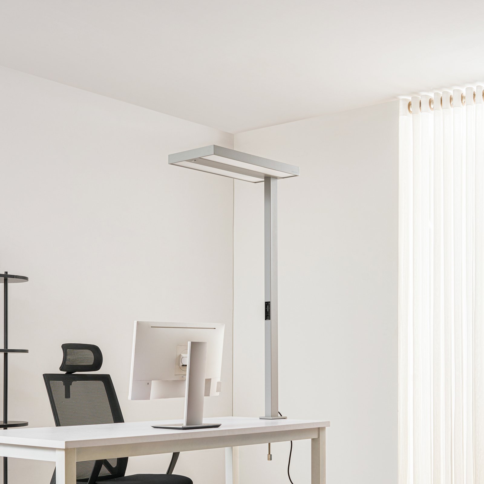 Lampe de bureau à pince LED Arcchio Logan, argent, intensité variable, capteur