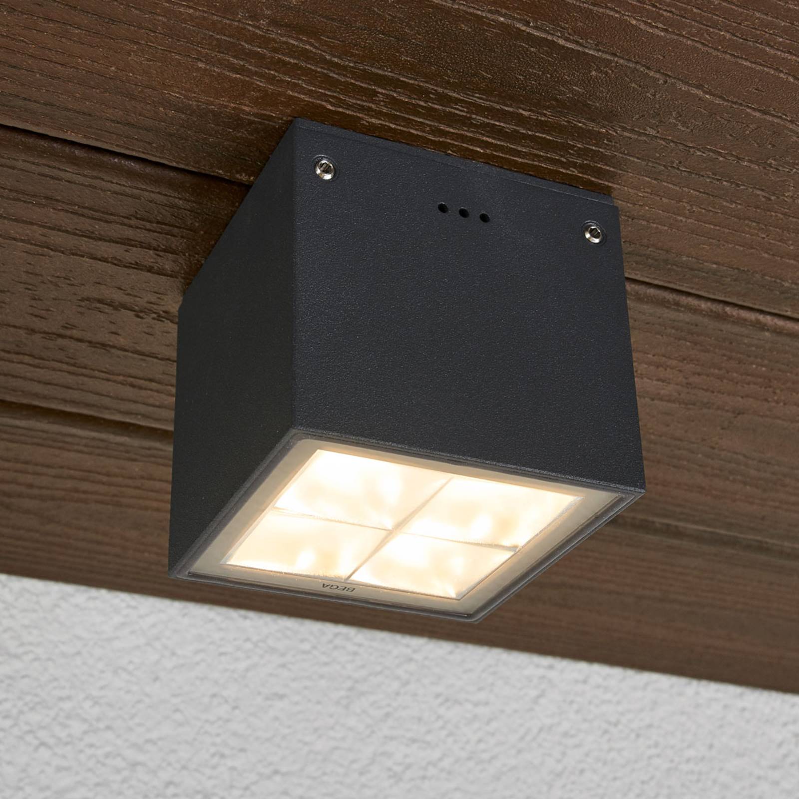 BEGA 66157K3 lampa sufitowa zewnętrzna grafit 38°