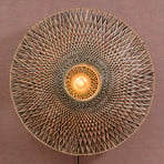 GOOD & MOJO Bali wall light made of bamboo, Ø 87 cm