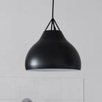 Candeeiro suspenso Dyberg Larsen Pyra, Ø 23 cm, preto, metal