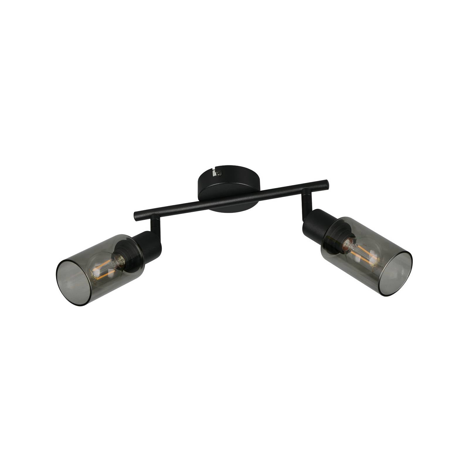 Strahler Mars, Länge 48 cm, schwarz matt, 2-flg., Metall E14
