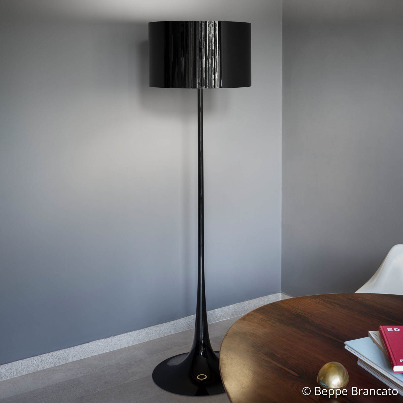 Spun Light Floor Lamp Black - Flos 