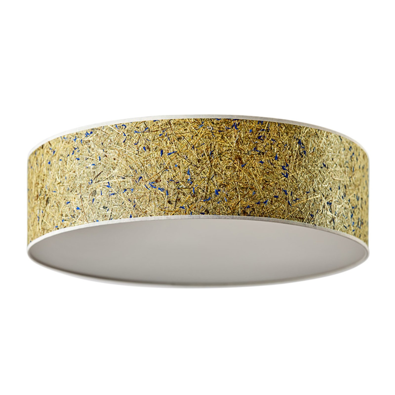 LeuchtNatur Discus ceiling light hay, flowers