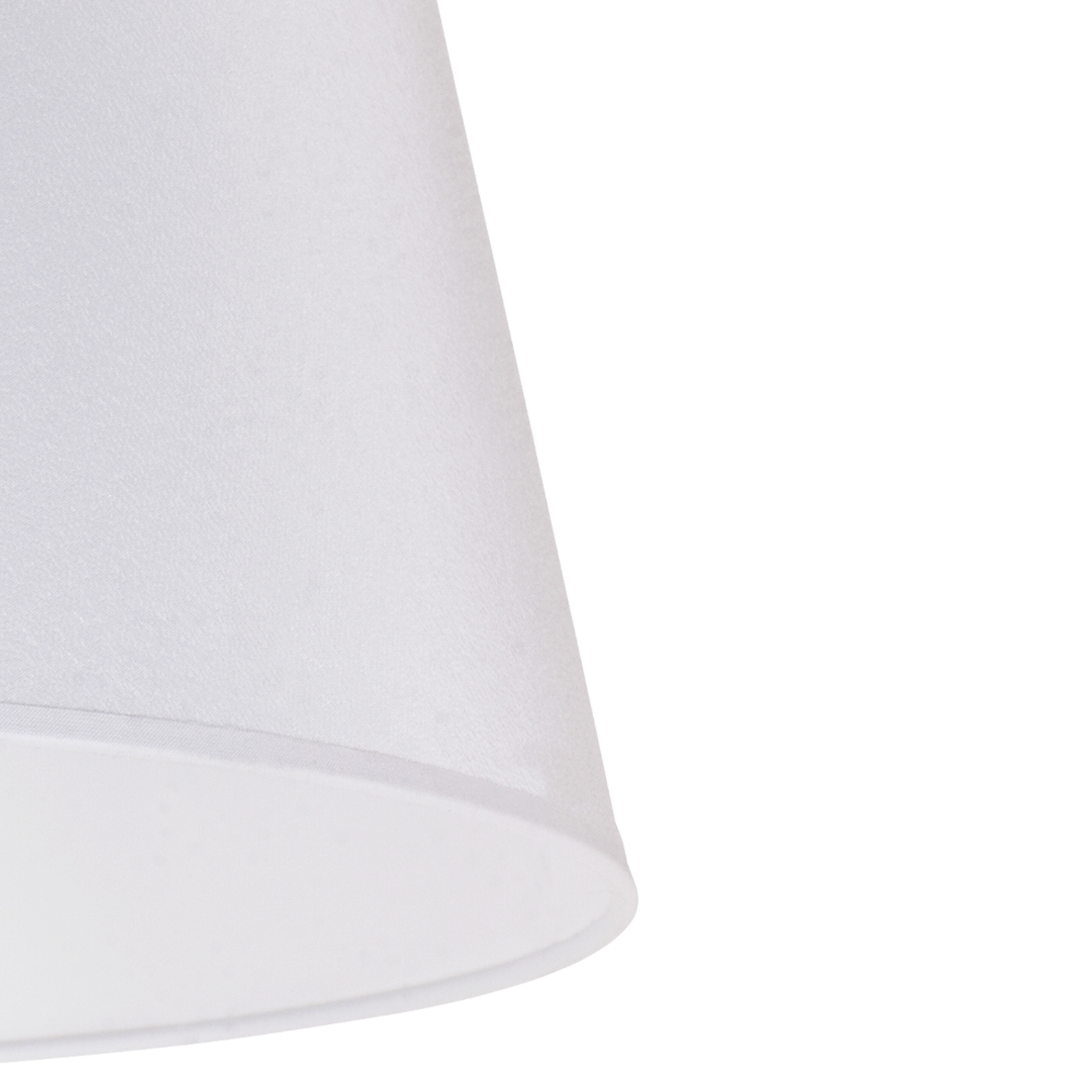 Kartiomainen lampunvarjostin korkeus 22,5 cm, valkoinen chintz